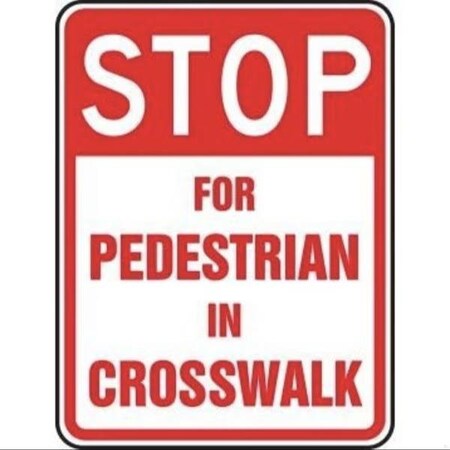 Accuform BICYCLE  PEDESTRIAN SIGN STOP FRW493HP FRW493HP